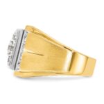 14k Two-tone IBGoodman Men's Polished and Satin Cluster Ring Mounting - Image 5