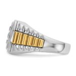 IBGoodman 10k Two-tone Men's Polished and Textured 1 Carat A Quality Diamond Cluster Ring - Image 5