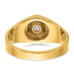 14k IBGoodman Men's Polished and Satin Diamond Ring Mounting - Image 7