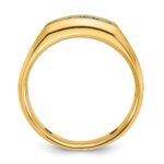 IBGoodman 14k Men's Polished Satin and Grooved 5-Stone Ring Mounting - Image 2