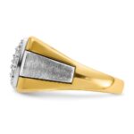 IBGoodman 10k Two-tone Men's Polished and Satin 1/2 Carat A Quality Diamond Ring - Image 5