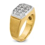 14k IBGoodman Men's Polished and Satin Cluster Ring Mounting - Image 8