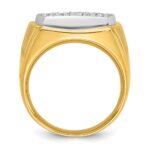 IBGoodman 10k Two-tone Men's Polished and Satin 1 5/8 Carat A Quality Diamond Cluster Ring - Image 2