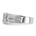 14k White Gold IBGoodman Men's Polished and Satin Diamond Ring Mounting - Image 5