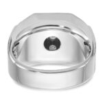 14k White Gold IBGoodman Men's Polished & Satin Cluster Ring Mounting - Image 7