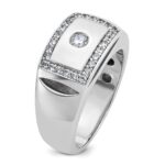 IBGoodman 14k White Gold 1/2 carat Lab Grown Diamond VS/SI+ G+ Complete Cut-Out Men's Ring - Image 6