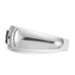IBGoodman 14k White Gold Men's Polished and Cut-Out Rectangle Ring Mounting - Image 4