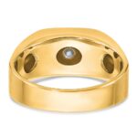 10k IBGoodman Men's w/Black Rhodium Satin Diamond Complete Ring - Image 7