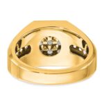 IBGoodman 10k Men's Polished and Satin Square Cluster Ring Mounting - Image 7