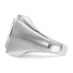 14k White Gold IBGoodman Men's Polished & Satin Cluster Ring Mounting - Image 5