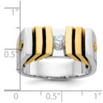14k Two-tone IBGoodman Men's Diamond Ring Mounting - Image 3