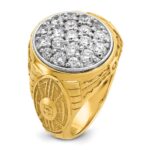 IBGoodman 14k Two-Tone 1 5/8 carat Lab Grown Diamond VS/SI+ G+ Complete Oval Men's Cluster Ring - Image 6