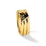 IBGoodman 10k Men's Polished and Grooved with Black Enamel Active 33rd Degree Masonic Ring - Image 9