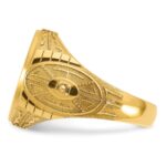 14k IBGoodman 18.5x15.75mm Men's Round Signet Ring - Image 5