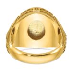 14k IBGoodman 18.5x15.75mm Men's Round Signet Ring - Image 7