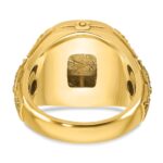 14k IBGoodman 16.5x14.8mm Men's Cushion Signet Ring - Image 7