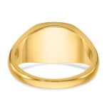 14k IBGoodman 12x12mm Men's Satin Top Cushion Signet Ring - Image 5