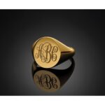 14k IBGoodman 16x14mm Men's Round Signet Ring - Image 7