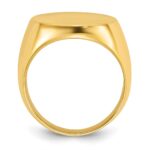 14k IBGoodman 20x18mm Men's Round Signet Ring - Image 2