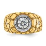 IBGoodman 14k Two Tone 1 carat Lab Grown Diamond VS/SI+ G+ Complete Men's Nugget Ring - Image 5