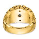 14k Two-tone IBGoodman Men's Diamond Nugget Ring Mounting - Image 7