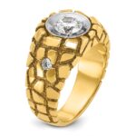 14k Two-tone IBGoodman Men's 1 carat Diamond Nugget Complete Ring - Image 8