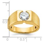 IBGoodman 14k 1 carat Lab Grown Diamond VS/SI+ G+ Complete Polished and Satin Men's Ring - Image 8