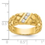 14k IBGoodman Men's 1/4 carat Diamond Nugget Complete Ring - Image 3