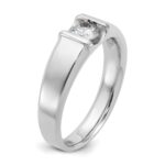 14k White Gold IBGoodman Men's 1/2 carat Diamond Complete Ring - Image 8