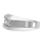 IBGoodman 14k White Gold Men's Polished and Satin 5-Stone 1 Carat AA Quality Diamond Ring - Image 4
