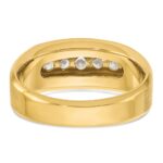 IBGoodman 14k Men's Polished and Satin 5-Stone 1/2 Carat AA Quality Diamond Ring - Image 7