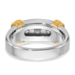 IBGoodman 14k Two-tone 1 carat Lab Grown Diamond VS/SI+ G+ Complete Men's Ring - Image 4