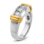 IBGoodman 14k Two-tone 1 carat Lab Grown Diamond VS/SI+ G+ Complete Men's Ring - Image 5