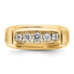 IBGoodman 14k Polished and Satin Five Stone Men's Ring Mounting - Image 5