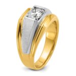 IBGoodman 14k Two-tone 1 carat Lab Grown Diamond VS/SI+ G+ Complete Polished and Brushed Men's Band - Image 6