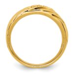 IBGoodman 14k with White Rhodium Polished and Grooved Men's Ring Mounting - Image 2