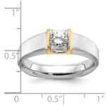 14k Two-tone IBGoodman Men's 1/2 carat Diamond Complete Ring - Image 3