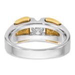 14k Two-tone IBGoodman Men's 3/8 carat Diamond Complete Ring - Image 7