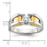 14k Two-tone IBGoodman Men's 3/8 carat Diamond Complete Ring - Image 3