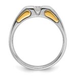 IBGoodman 14k Two-tone 1/2 carat Lab Grown Diamond VS/SI+ G+ Complete Men's Ring - Image 2