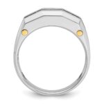 IBGoodman 14k Two-tone Men's Polished and Satin Cut-Out 5-Stone 1 Carat AA Quality Diamond Ring