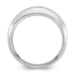 14k White Gold IBGoodman Men's Polished and Satin Diamond Ring Mounting - Image 2