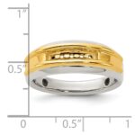 IBGoodman 14k Two-tone Five Stone Polished Men's Ring Mounting - Image 3