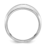 14k White Gold IBGoodman Men's Polished and Satin 1/6 carat Diamond Complete Ring - Image 2