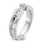 14k White Gold IBGoodman Men's 3/4 carat Diamond Complete Ring - Image 8