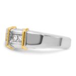 IBGoodman 14k Two-tone Men's Polished 7-Stone 1/2 Carat AA Quality Diamond Ring - Image 5