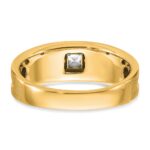 10k Yellow Gold IBGoodman Men's Polished and Brushed Diamond Ring Mounting - Image 7