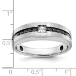 10k Yellow Gold IBGoodman Men's Polished and Brushed Diamond Ring Mounting - Image 3