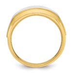 IBGoodman 14k with White Rhodium Men's Polished 7-Stone 1/2 Carat AA Quality Diamond Ring - Image 2