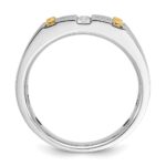 14k Two-tone IBGoodman Men's Polished and Satin Diamond Ring Mounting - Image 2